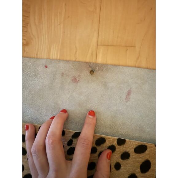 Tuckernuck Calfhair Leopard Animal Print Fold over Clutch 12 X 6” Leather - Picture 3 of 4